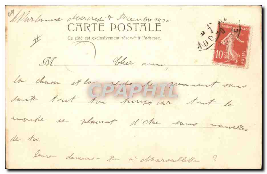CPA Folklore Bethmalais Haute Ariege  — Verso