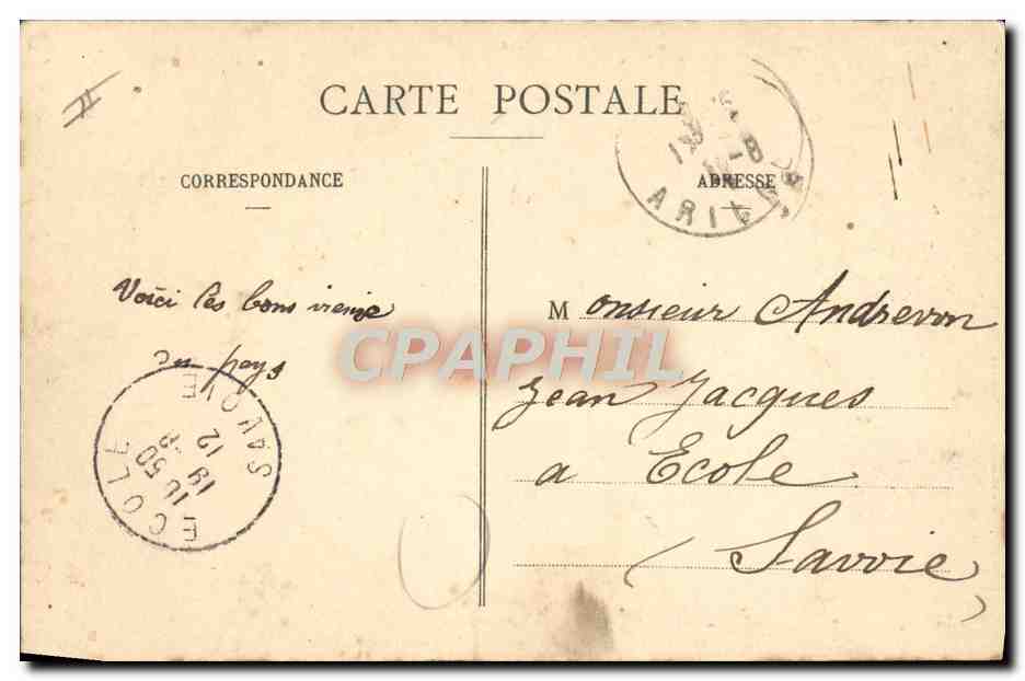 CPA Folklore Ariege Vieillards Types Bethmalais Les noces d'or  — Verso