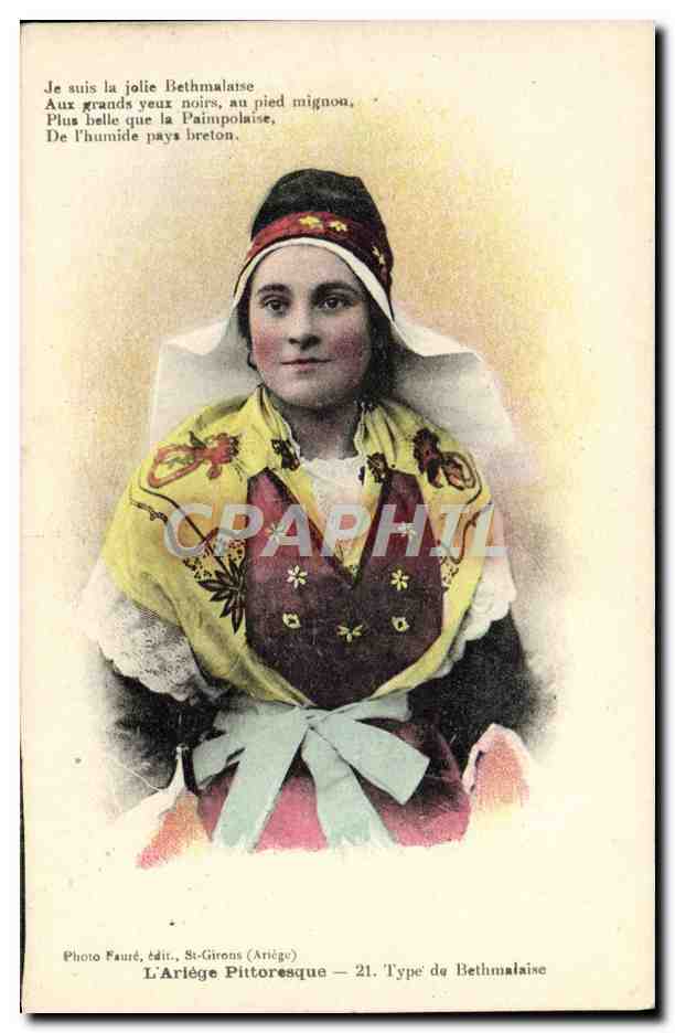 CPA Folklore Ariege Type de Bethmalaise