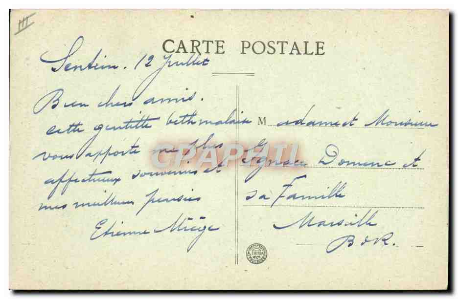 CPA Folklore Ariege Type de Bethmalaise — Verso