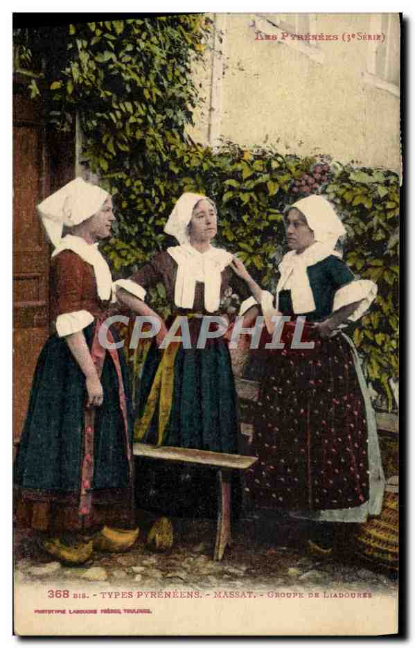 CPA Folklore Massat Groupe de Liadoures 