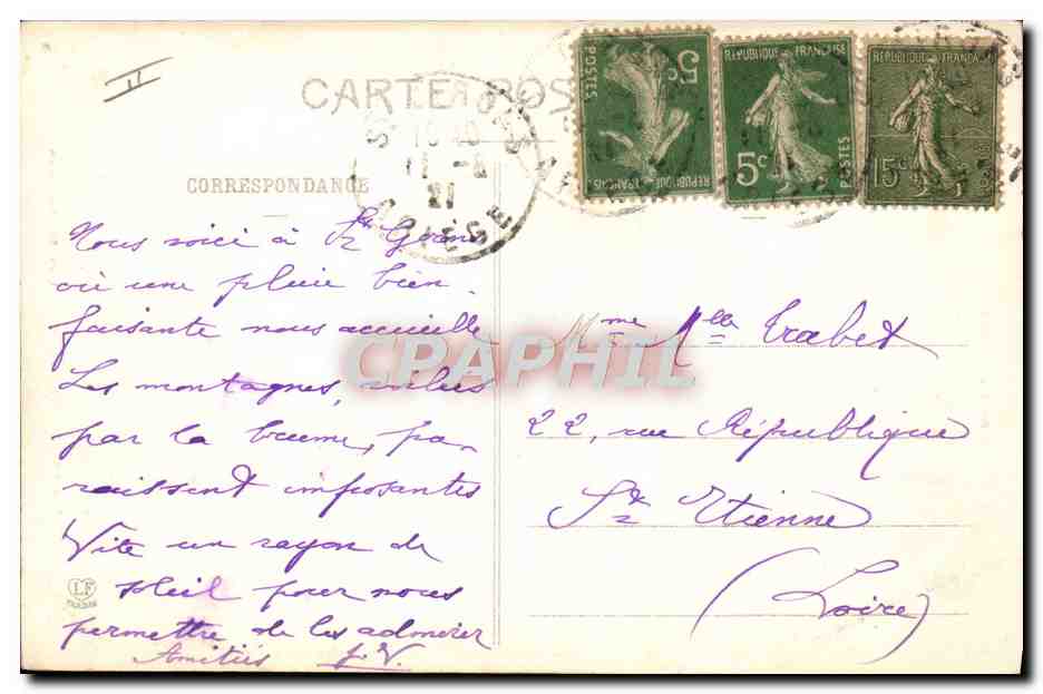CPA Folklore Une Bethmalaise  — Verso