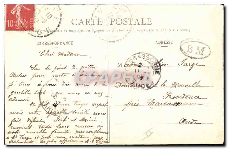 CPA Folklore Ariege Type de Bethmalaise — Verso