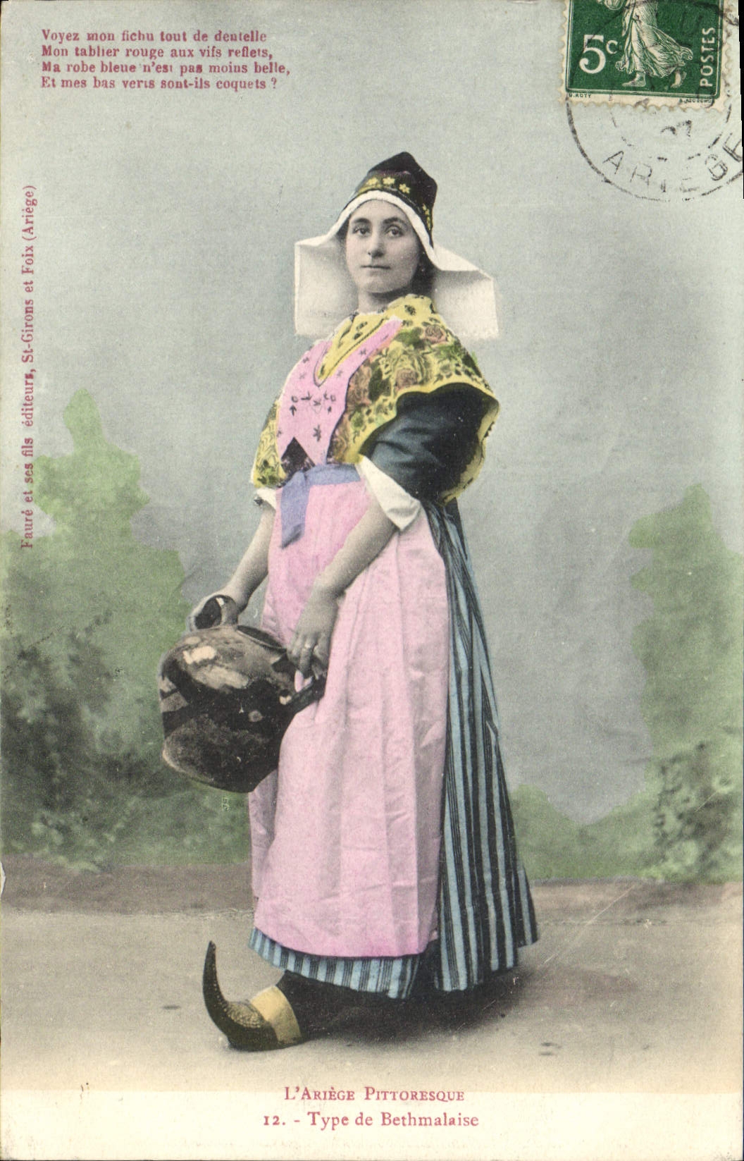 CPA Folklore Ariege Type de Bethmalaise