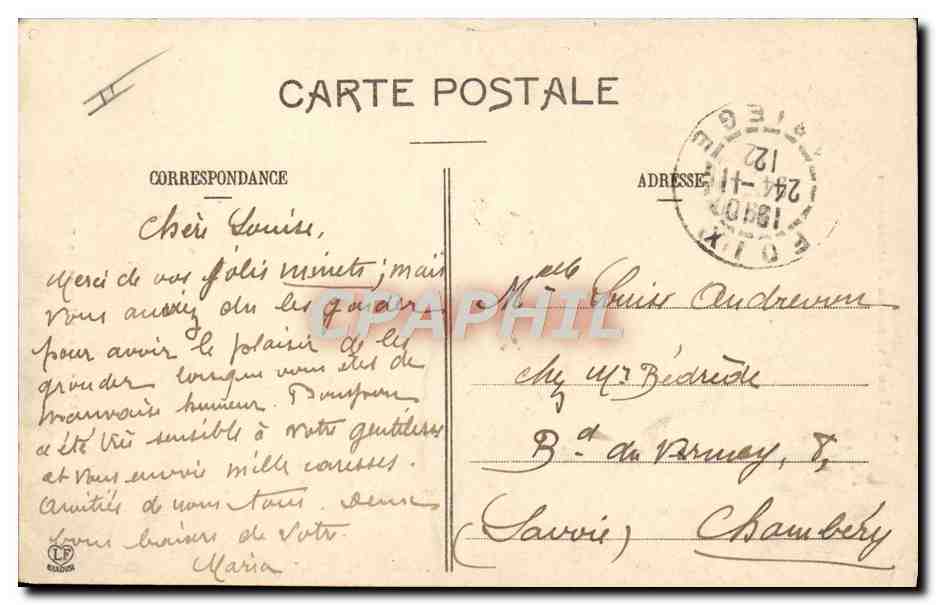 CPA Folklore Ariege Type de Bethmalaise — Verso