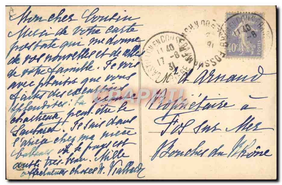 CPA Folklore Un couple Bethmalais Ariege  — Verso
