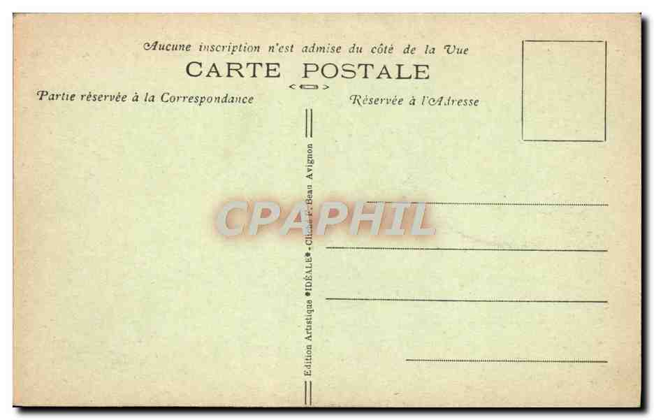 CPA Avignon Palais Des Papcs les Remparts Et Le Rhone — Verso