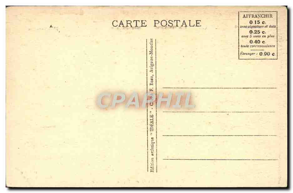 CPA Avignon Palais Des Pares — Verso