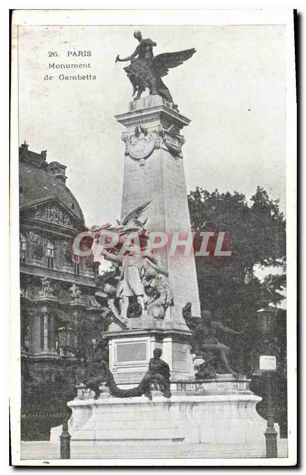CPA Paris Monument De Gambetta