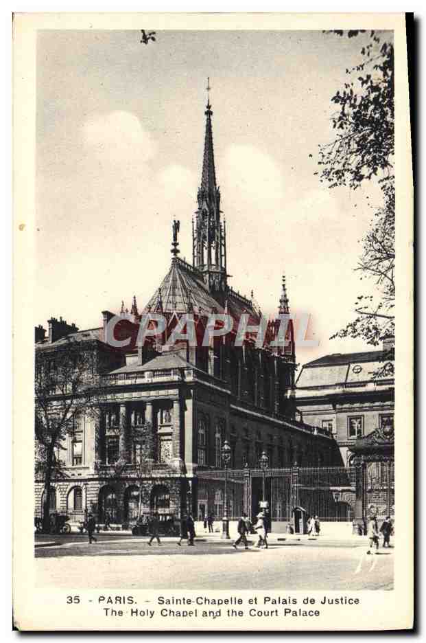 CPA Paris Sainte Chapelle Et Palais De Justice