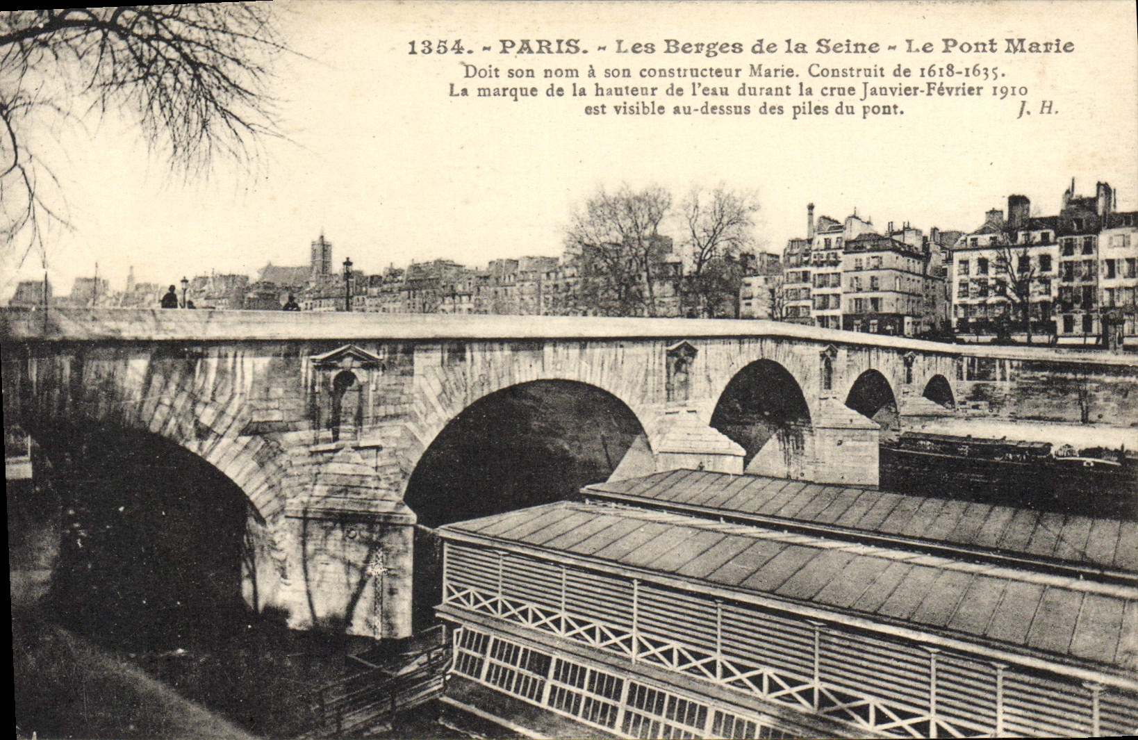 CPA Paris Les Berges De La Seine Le Pont Marie