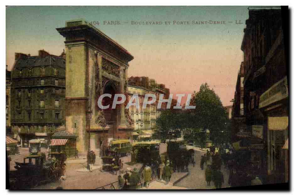 CPA Paris Boulevard Et Porte Saint Denis