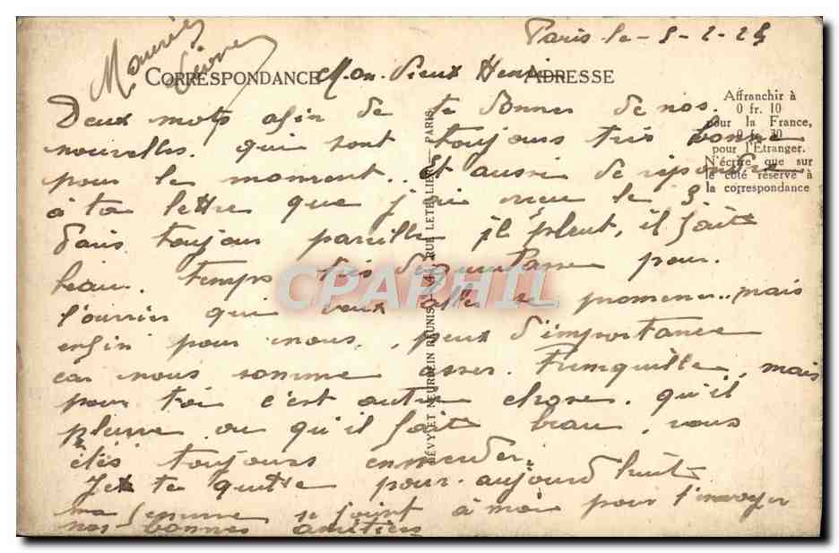 CPA Paris Boulevard Et Porte Saint Denis — Verso