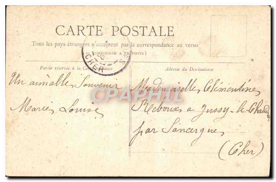 CPA Paris Eglise Saint Augustin — Verso