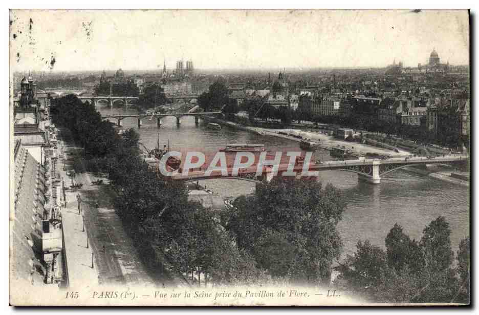 PARIS (1er) — Vue sur la Seine prise du Pavillon de Flore — LL. — n° 145