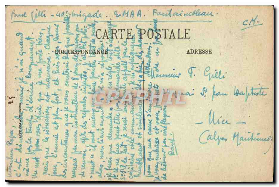 Fontainebleau — La Forêt — Gorges d'Apremont — N. G. — Reverso