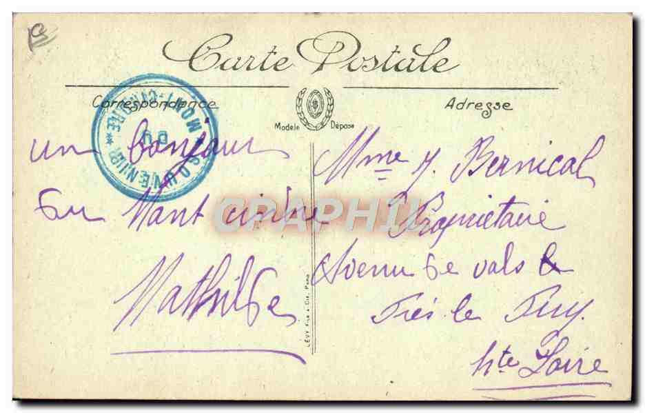 Le Mont-Cindre — L’Ermite — Entrée de la Chapelle, côté Jardin — LL — Verso