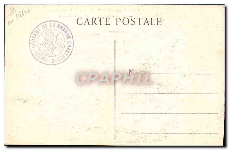 Couvent de la Grande Chartreuse — Expulsion des Pères Chartreux — Éditeur E.R., N° 3 — Verso