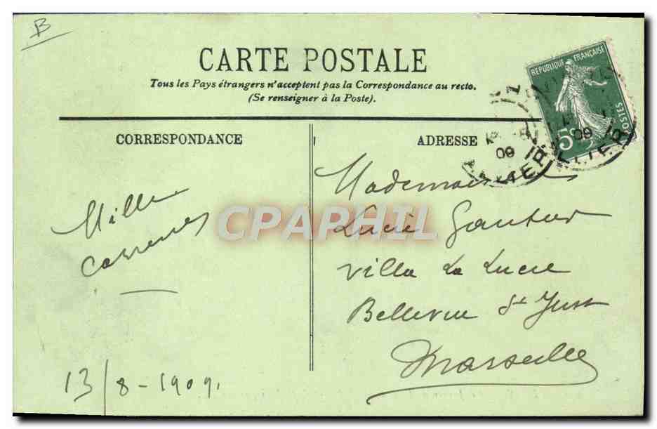 Vichy — Le Jardin de l'Eden — L'Heure de la Musique — LL. — n° 211 — Verso