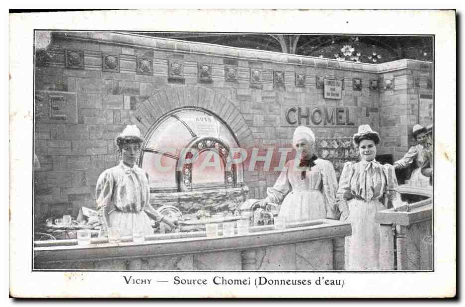CPA Thermalisme Vichy Source Chomel Donneuses d'eau