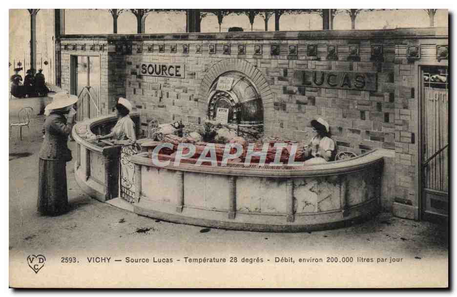 CPA Thermalisme Vichy Source lucas 