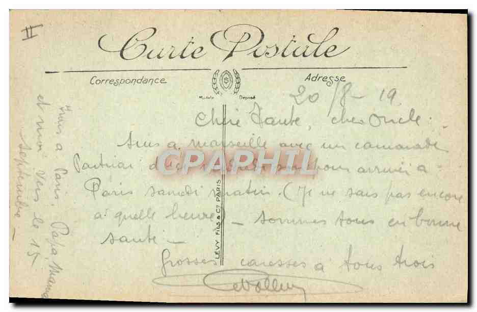 Paquebot rentrant au Port — LL — n°46 — Reverso