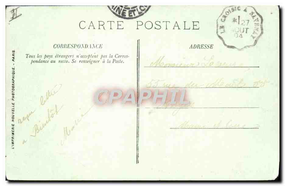 CPA Bateau Paquebot Saint-Nazaire L'entree du port — Verso