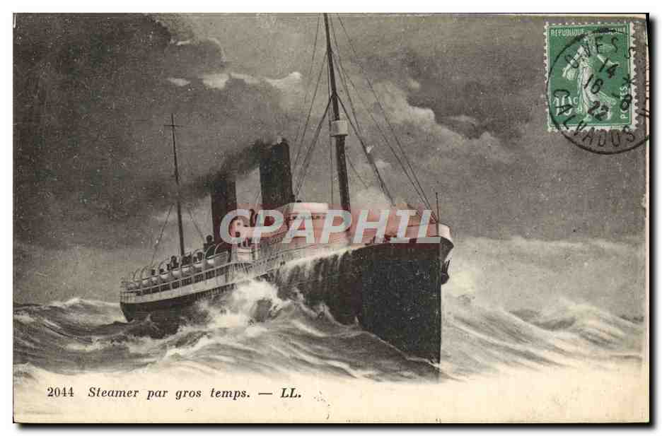Steamer par gros temps — LL. — LL. (éditeur)