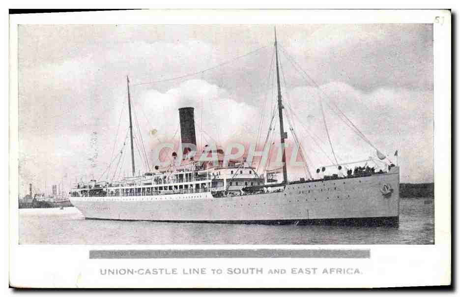 Union-Castle Line à l'Union-Castle Line to South and East Africa — Union-Castle Line to South and East Africa — éditeur inconnu, n° de série 57