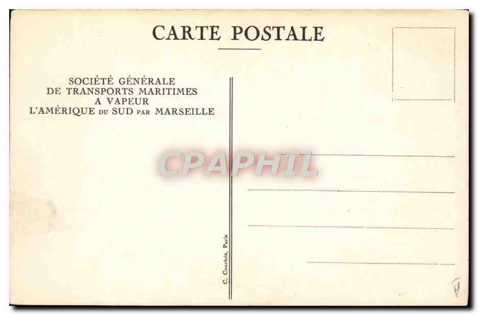 CPA Bateau Paquebot SGTM Cabine de 2eme intermediaire a 4 places  — Verso