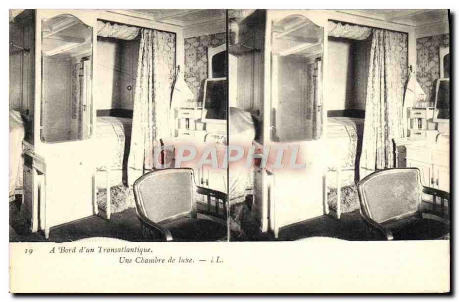 A Bord d'un Transatlantique — Une Chambre de luxe — L.L.