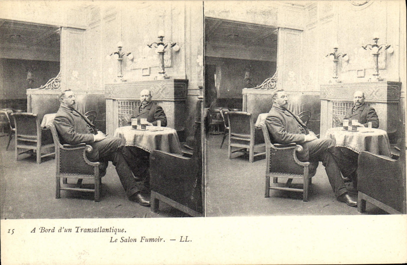 Bord d'un Transatlantique — Le Salon Fumoir — LL. — N° 15