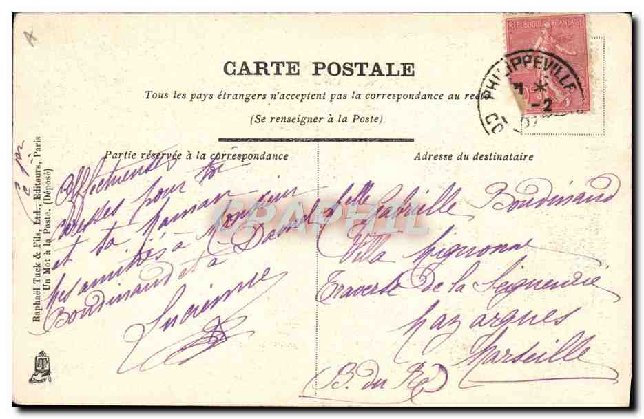 CPA Prenom Gabrielle — Rückseite