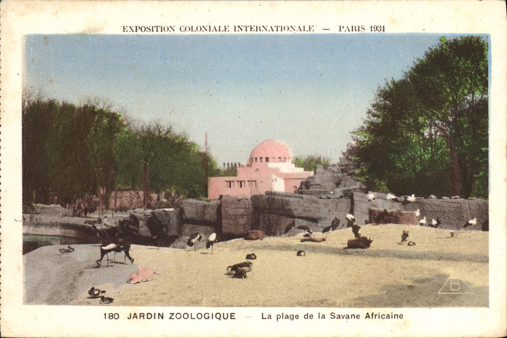 CPA Zoo Paris Exposition coloniale internationale 1931 Jardin zoologique La plage de la savane africaine