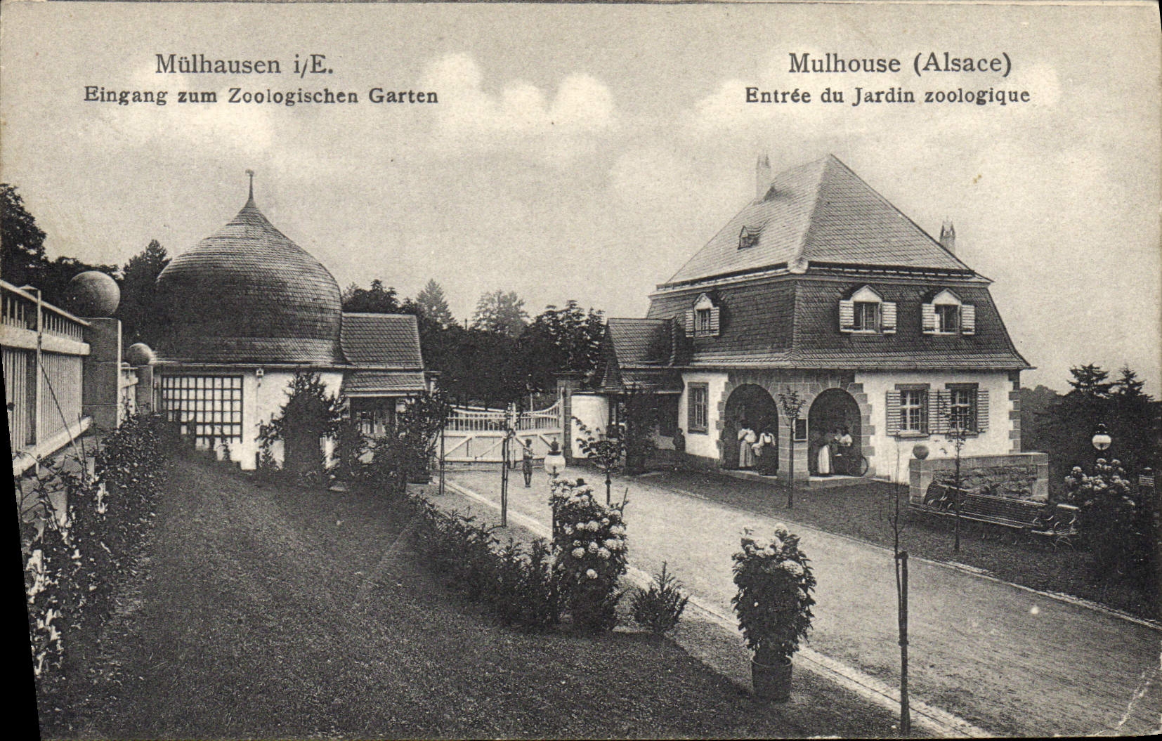 Mulhouse (Alsace) — Entrée du Jardin zoologique — Felix Lubb, Strasbourg