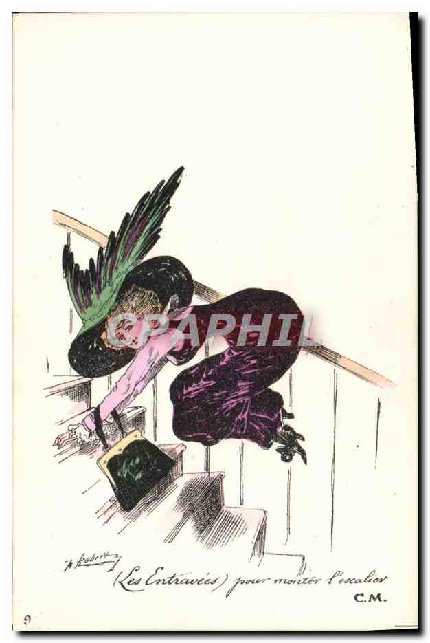 CPA Fantaisie Illustrateur Roberty Les entravees Femme