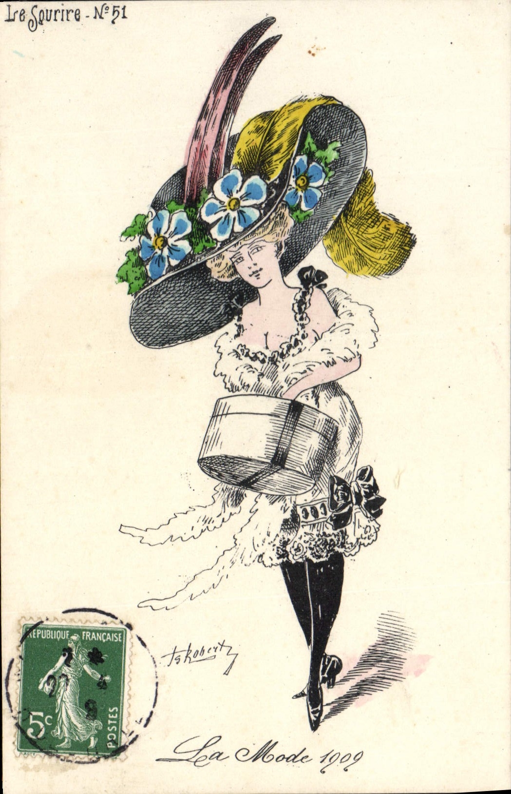 CPA Fantaisie Illustrateur Roberty Femme La mode 1909