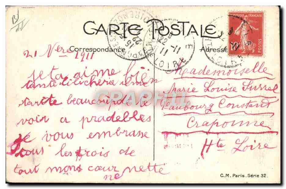CPA Fantaisie Illustrateur Roberty La mode 1911 — Rückseite