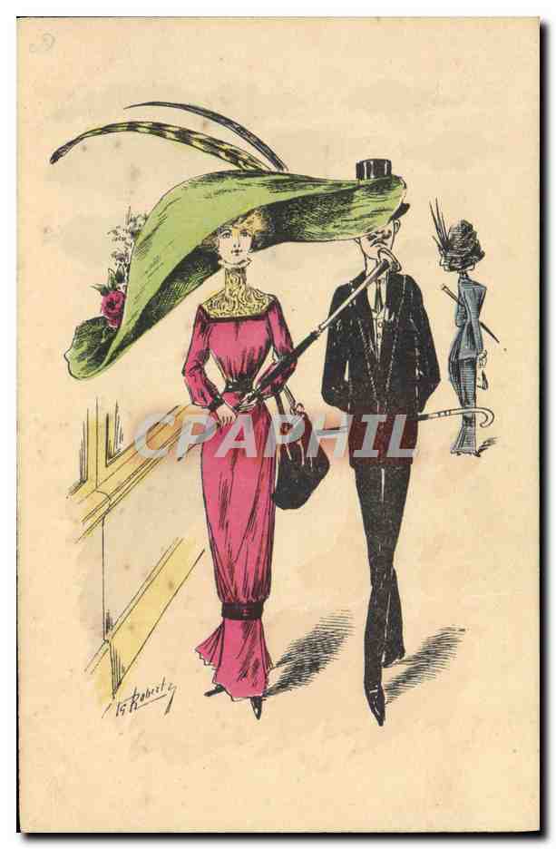 CPA Fantaisie Illustrateur Roberty Femme Chapeau