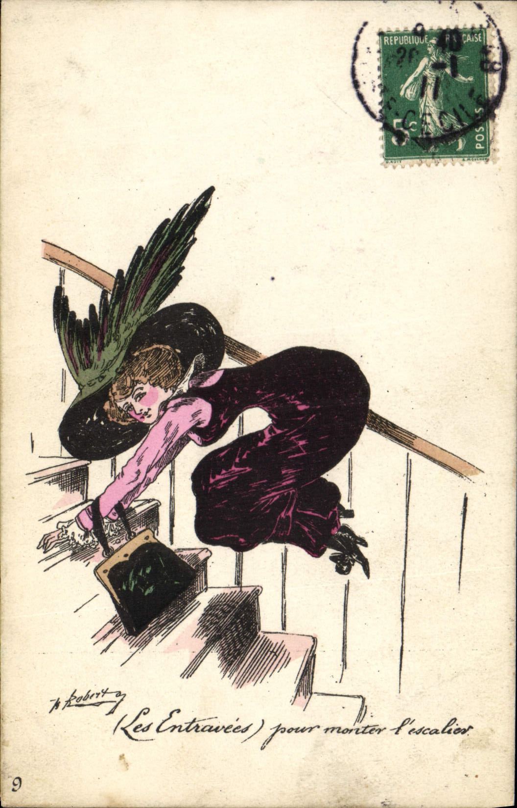 CPA Fantaisie Illustrateur Roberty Les entravees Femme Chapeau