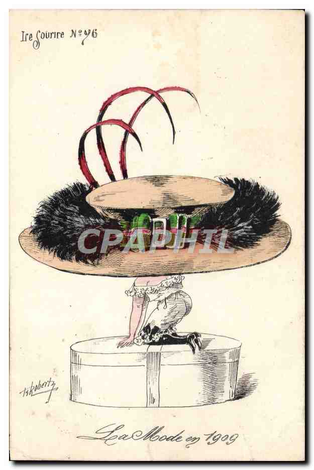 CPA Fantaisie Illustrateur Roberty La mode 1909 Chapeau