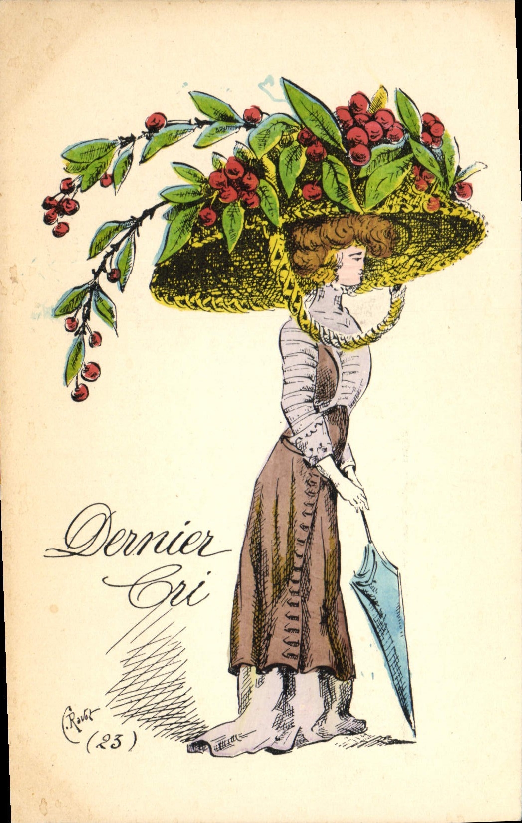 CPA Fantaisie Illustrateur Ravot Femme Chapeau Dernier cri