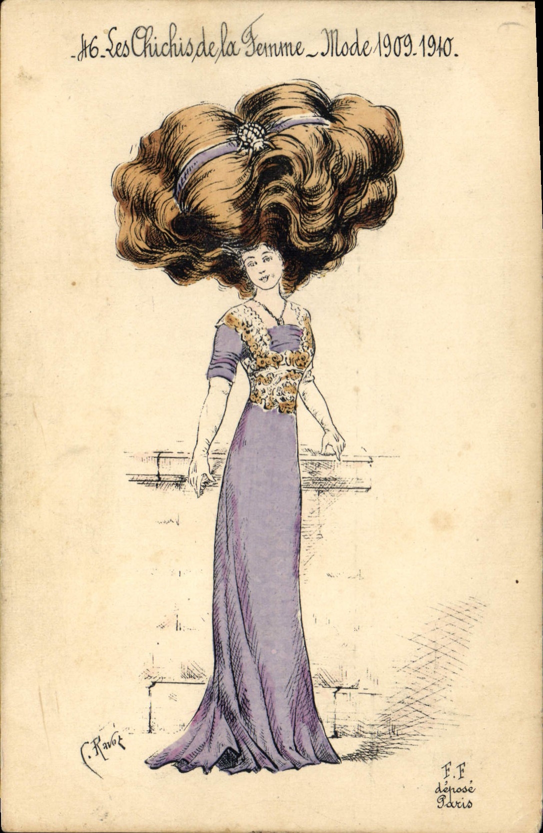 CPA Fantaisie Illustrateur Ravot Femme Chapeau Coiffe
