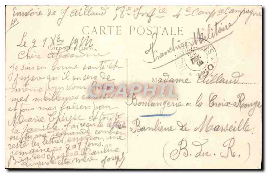 Prisonniers Allemands à Reims — La Guerre de 1914 — L. C. H. Paris — Reverso