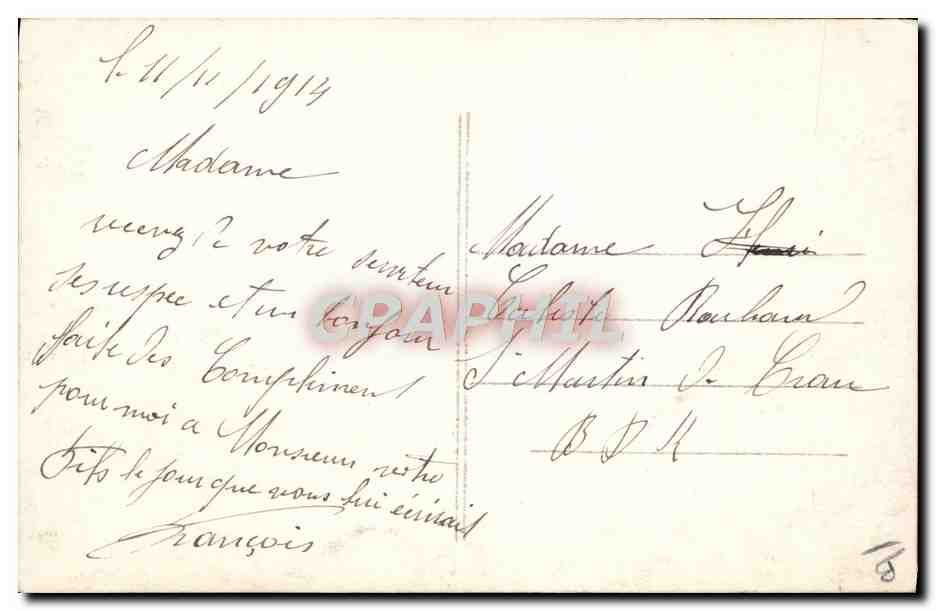 Arrivo di un convoglio di feriti tedeschi — Guerra 1914 — S. ROUCIER, N° 104 — Verso