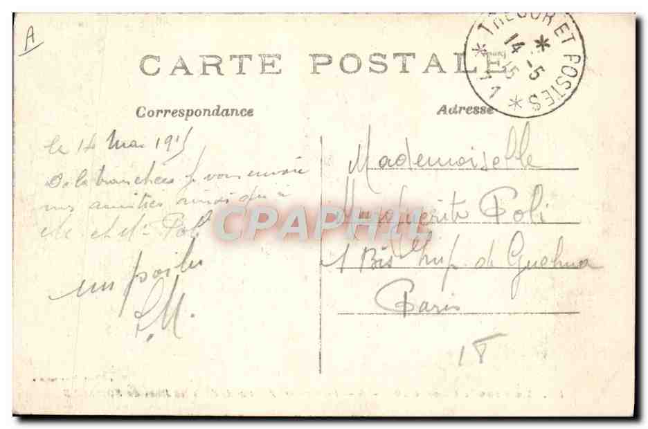 CPA Militaria Prisonniers allemands dans les rues de Soissons — Rückseite