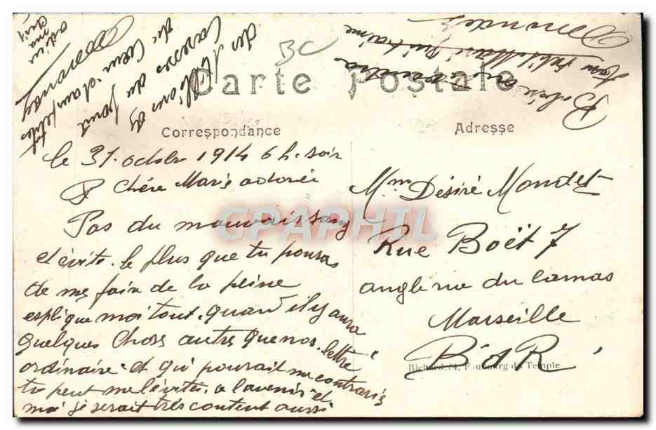 Arrivée à Paris d'un convoi mixte de blessés français et allemands — Guerre de 1914 — A.R. — Reverso