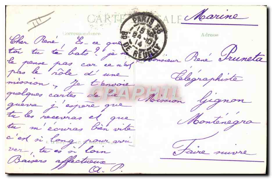 CPA Militaria Prisonniers allemands enterrant leurs morts  — Verso