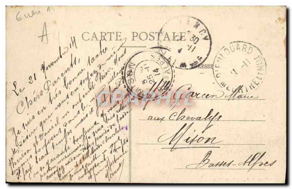 Prisonniers allemands — Léonville — Laurière Photo, D. H., 13, Pl. de Péglin — Reverso