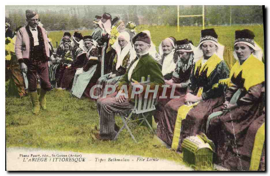 CPA Folklore Ariege Types Bethmalais Fete locale